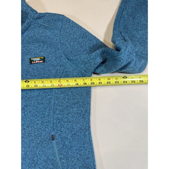 LL Bean Women Sweater Fleece Full Zip Jacket Active Outdoor Gorpcore Size M Teal - Picture 5 of 7
